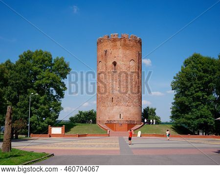 Brest, Belarus - August 18, 2022: Kamenets Tower. Belaya Vezha Defensive Tower Built In 1271-1288