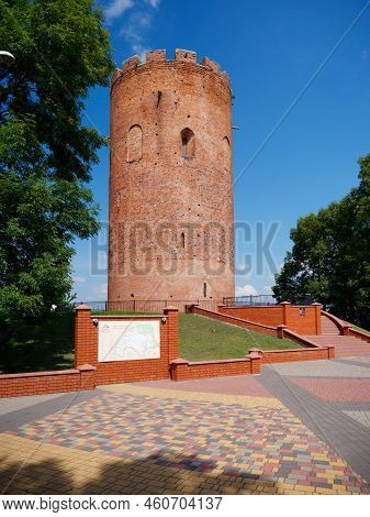 Brest, Belarus - August 18, 2022: Kamenets Tower. Belaya Vezha Defensive Tower Built In 1271-1288