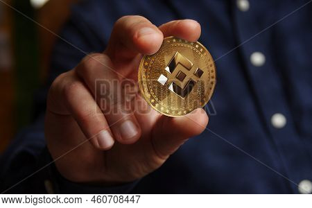 Binance Bnb Stablecoin Cryptocurrency Golden Coin 3D Illustration