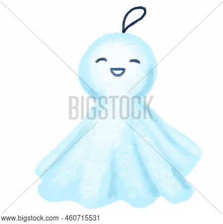 Teru Bozo Rain Doll Smile Happy Hanging Charm Character Illustration Hand Drawing