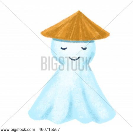 Teru Bozo Rain Doll Smile Happy Hanging Charm Character Illustration Hand Drawing