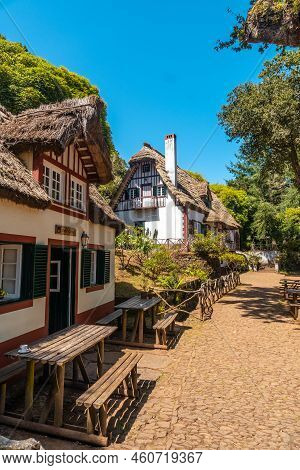 Beautiful Houses At The Beginning Of Levada Do Caldeirao Verde, Queimadas, Madeira. Portugal