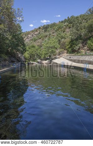 Vadillo Natural Swimming Pool. Crystal-clear Waters Spot In The Heart Of La Vera County. Losar De La