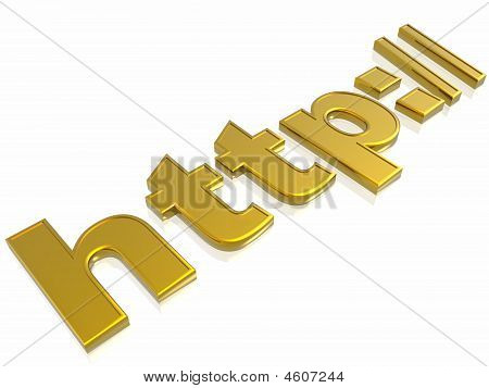 Illustrazione 3D Internet Sign 
