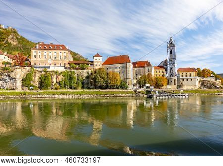 Durnstein Town In Wachau Valley In Autumn, Austria