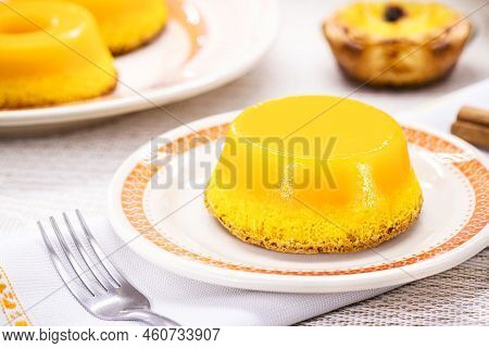 Typical Delicacy From Brazil And Portugal, Sweet Called Brisa Do Lis Or Quindim, Made With Eggs