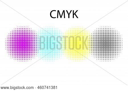 Cmyk Colors Circles. Gradient Color. Vector Illustration. Stock Image.
