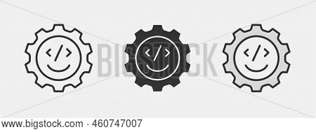 Software Development Icon. Programming, Coding Logo Template. Vector Illustration.