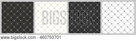 Seamless Geometric Pattern Of Diagonal Lines And Elements Of Oriental Ornament. Flat Style.