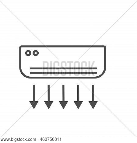 Conditioner. A Device For Cooling And Heating Indoor Air. The Template Of The Icon, Sign And Pictogr