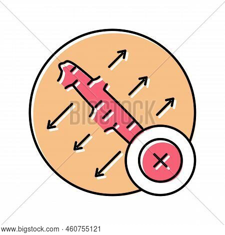 Do Not Stretch Scar Color Icon Vector. Do Not Stretch Scar Sign. Isolated Symbol Illustration