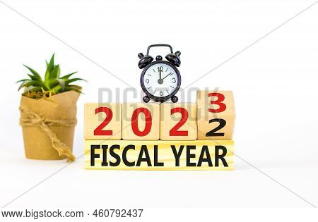 2023 Fiscal Year Symbol. Wooden Cubes With Words 2022 Fiscal Year To 2023 Fiscal Year. Beautiful Whi