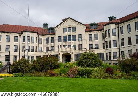 Sitka, Alaska - July 26, 2022 - View Of Sitka's Alaska Pioneers Home.