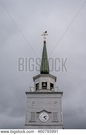 Sitka, Alaska - July 26, 2022 - Detail  Of Sitka\'s Historic St. Michael\'s Orthodox Church Which Da
