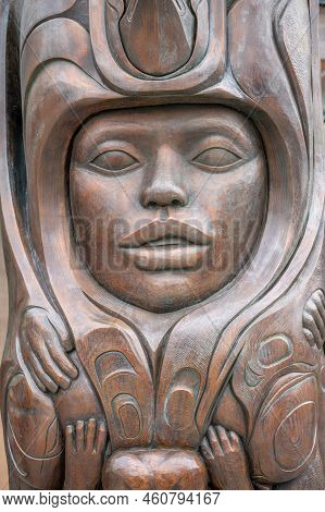 Juneau, Alaska - July 27, 2022: Exterior Detail Of The Sealaska Heritage Institute.