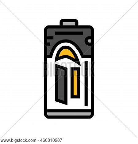 C Battery Power Energy Color Icon Vector. C Battery Power Energy Sign. Isolated Symbol Illustration