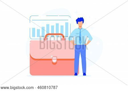 Business Venture. Enterprise Organization, Launching Startups, Running Business. Confident Businessm