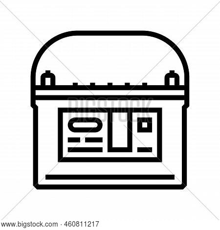 Absorbent Glass Mat Battery Agm Line Icon Vector. Absorbent Glass Mat Battery Agm Sign. Isolated Con