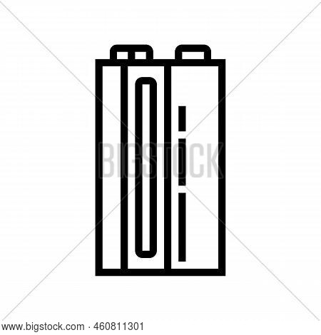 Pp3 Battery Power Energy Line Icon Vector. Pp3 Battery Power Energy Sign. Isolated Contour Symbol Bl