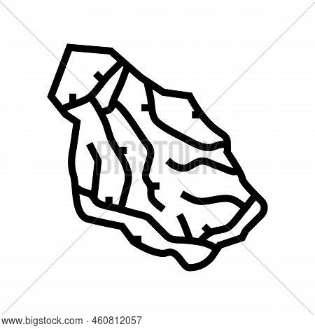 Slate Stone Rock Line Icon Vector. Slate Stone Rock Sign. Isolated Contour Symbol Black Illustration