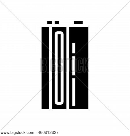 Pp3 Battery Power Energy Glyph Icon Vector. Pp3 Battery Power Energy Sign. Isolated Symbol Illustrat