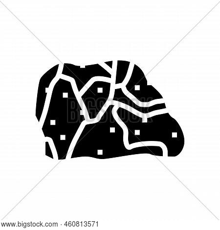 Peridot Stone Rock Glyph Icon Vector. Peridot Stone Rock Sign. Isolated Symbol Illustration