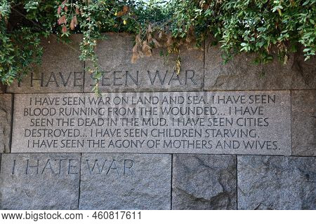 Washington Dc - Apr 5: Franklin Delano Roosevelt Memorial In Washington Dc, As Seen On April 5, 2021