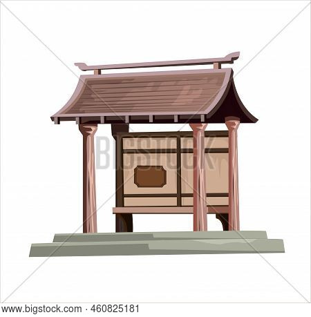 Ancient Japan Culture Objects Japanese Japanese Alcove, Canopy, Small Architectural Form, Stopping P