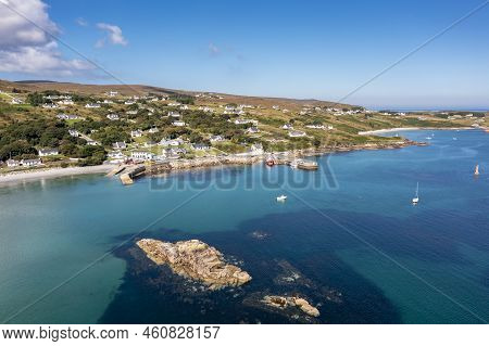 Aerial View Of Leabgarrow On Arranmore Island In County Donegal, Republic Of Ireland
