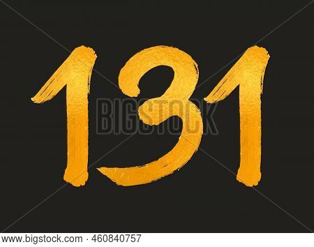 131 Number Logo Vector Illustration, 131 Years Anniversary Celebration Vector Template,  131th Birth