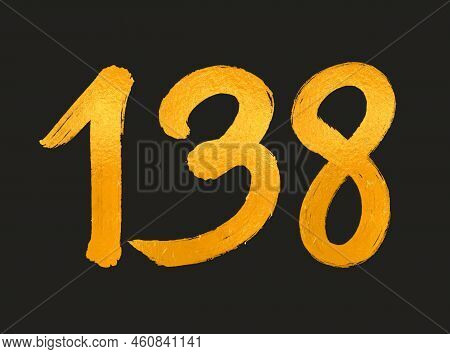 138 Number Logo Vector Illustration, 138 Years Anniversary Celebration Vector Template,  138th Birth