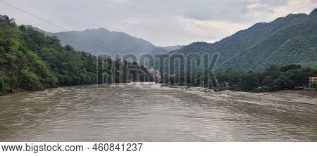 A Valley View From Ram Jhula On Ganga River