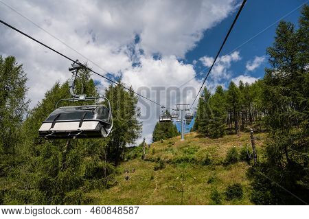 Cable Car To The Gerlitzen Alp In Austria On A Summer Day