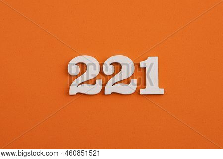 Number 221 - On Orange Foam Rubber Background