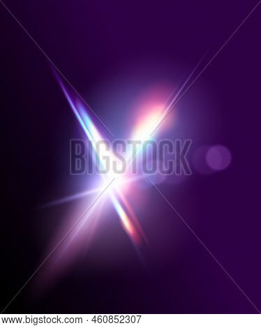 Ethereal Modern Light Lens Flare Effect. Vector Illustration.