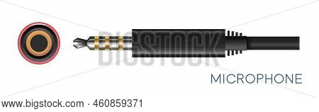 Microphone Type Of Connector For Gadgets Vector