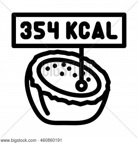 Nutritional Energy Value Line Icon Vector. Nutritional Energy Value Sign. Isolated Contour Symbol Bl