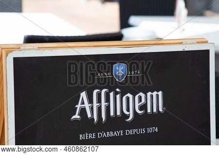 Bordeaux , Aquitaine  France - 08 31 2022 : Affligem Sign Brand And Text Logo On Board Menu Restaura