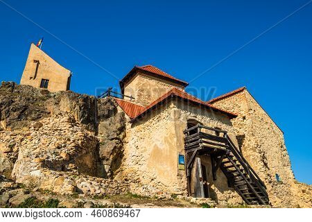 Famous Rupea Fortress In Transylvania, Romania. Rupea Citadel (cetatea Rupea)