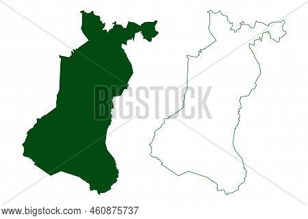 Ajuchitlan Municipality (free And Sovereign State Of Guerrero, Mexico, United Mexican States) Map Ve