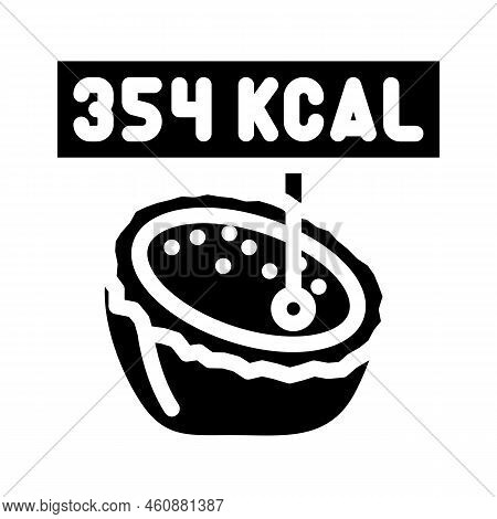 Nutritional Energy Value Glyph Icon Vector. Nutritional Energy Value Sign. Isolated Symbol Illustrat