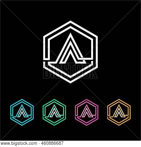 Hexagone Letter A Logo Design Creative Logo