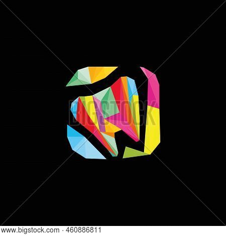 Tooth Polygon Logo Design Dental Creative Vector