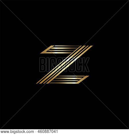 Z Luxury Logo Design Creative Gold Z Logo