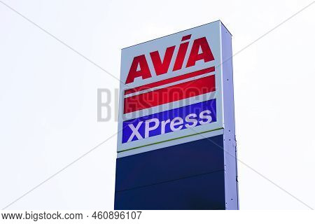 Bordeaux , Aquitaine  France - 08 31 2022 : Avia Xpress Fuel Gas Vehicle Station Brand Text Company 