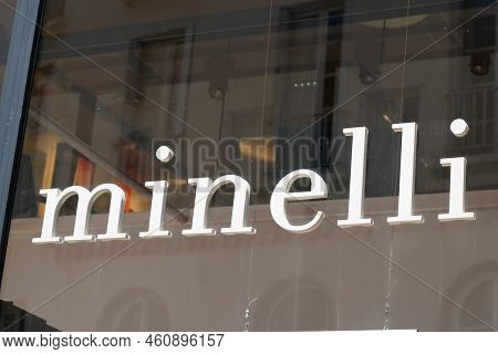 Bordeaux , Aquitaine  France - 08 29 2022 : Minelli Shoes Logo Sign And Brand Text On Store Footwear