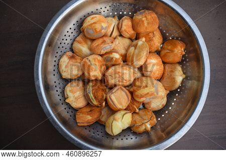 Top View Of Ice Apples Also Known As Palmyra From A Palm Tree. Toddy Munjal