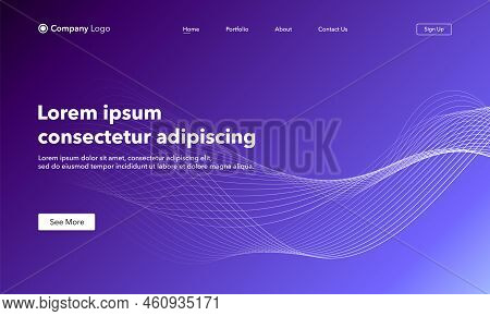 Abstract Background Website Landing Page. Template For Websites, Or Apps. Modern Design. Abstract Ve