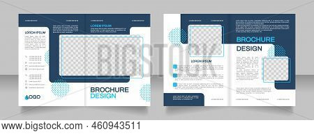 Banking And Financial Services Blank Brochure Design. Template Set With Copy Space For Text. Premade
