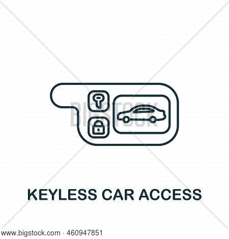 Keyless Car Access Icon. Line Simple Line Car Service Icon For Templates, Web Design And Infographic